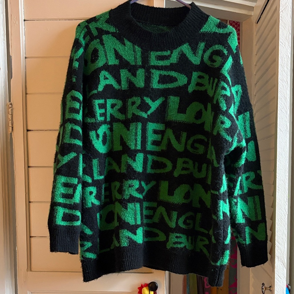 Black and Green Sweater